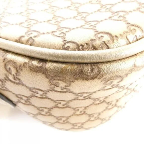 Gucci Shoulder Bag Leather Gold - Picture 2 of 10